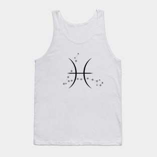 Pisces - Zodiac Sign Symbol and Constellation Tank Top